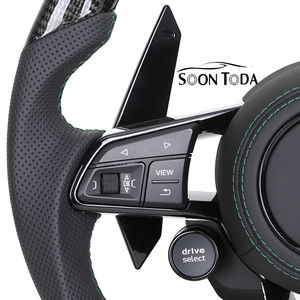 Volante SOON TODA para <span class=keywords><strong>Audi</strong></span> - Compatible con A3/A4/A5, Acabado de Fibra de Carbono, Empuñadura de Cuero, Diseño Deportivo, Duradero y Fácil de Instalar - Product Image 3