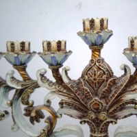 Ménorah classique à 9 branches plaquée or, décoration religieuse, finition antique, cuivre, Hanukkah, design de la vieille ville de Jérusalem