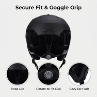 Casque de ski professionnel Platinum de nouvelle conception, casque de ski unisexe pour adultes, résistant aux chocs et ventilé, casque de ski et de snowboard