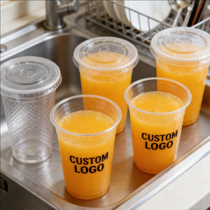 Gobelets en plastique PP personnalisés de 16 oz avec logo imprimé UV, diamètre de 90 mm, pour usage en cuisine - Product Image 3