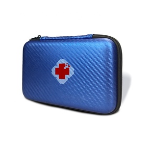 Trousse de premiers secours portable, pratique, robuste, petite, bleue, en EVA, pour voiture, maison, extérieur, sports, camping, randonnée - Product Image 2