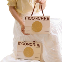 Boîtes d'emballage pour biscuits personnalisées 6 9 grilles Boîte en papier de luxe recyclable pour gâteau de lune Cupcake au chocolat Biscuit avec sac à main en papier