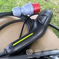 Cargador Portátil para Vehículos Eléctricos de 22KW 32A 16A Tipo 2 IEC62196-2 EVSE, Caja de Carga con Enchufe CEE y Cable de 5M