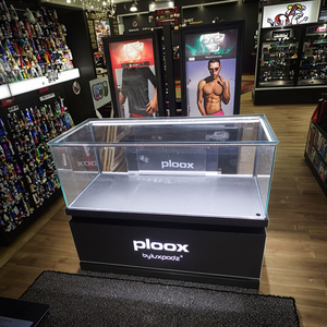 Độc đáo được thiết kế tùy chỉnh kim loại điện thoại di động hiển thị đứng <span class=keywords><strong>LED</strong></span> chiếu sáng Glass Showcase sản phẩm điện tử hiển thị truy cập - Product Image 4