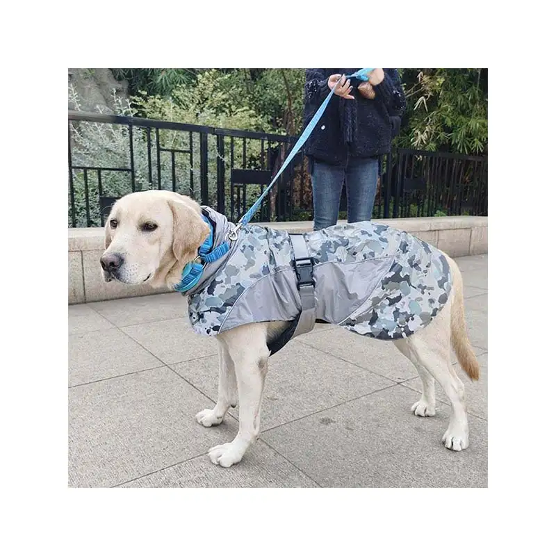 Maychan OEM-chubasquero impermeable para mascotas, impermeable y ligero, impermeable, impermeable, de camuflaje, para perros grandes