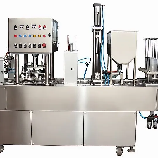Автоматическая 4-линейная стаканчик для йогурта/мешочек для сока/машина для наполнения жидкостей и упаковочная машина