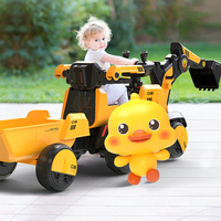 Excavatrice Jouet Voiture Les enfants peuvent s'asseoir Les gens Garçon Excavatrice Grand véhicule d'ingénierie surdimensionné