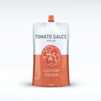 Pochettes Doypack à bec verseur personnalisées pour sauces (tomate, pâtes, chili) – Emballage souple à presser avec buse d'aspiration