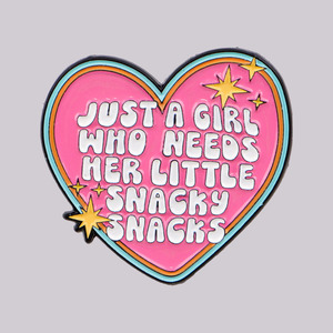 Épingles en émail « Just a Girl », broches pour femmes, épingles de revers, badges cœur mignons pour sac à dos, accessoires de costume, bijoux amusants, cadeaux - Product Image 1
