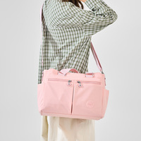 Sac fourre-tout à bandoulière en nylon imperméable avec fermeture éclair pour femme, léger, multi-poches, mode urbaine, pour maman, voyage, polyvalent