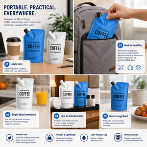 Sacchetto Portatile da 30ml per Caffè Espresso Liquido, Busta con Beccuccio per Concentrato di Caffè - Product Image 4