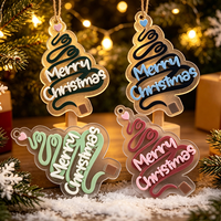 Décorations de Noël en acrylique 3D de haute qualité découpées au laser sur mesure - Ornements suspendus pour arbre de Noël