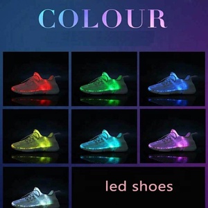 Fashion Dynamic Dark Glow ricarica USB tessuto a rete Ghost Dance Soft LED Glow Shoes For Father - Product Image 2