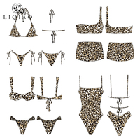Nouveau Maillot de Bain Deux Pièces Sexy Rayé Grande Taille pour Femme, Bikini Triangle Halter en Spandex/Polyester, Coupe Haute et String