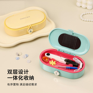 Dopamine Magnetic Needle And Thread <b>Box</b> Oval Portable <b>Sewing</b> Kit For Home Use - Product Image 3