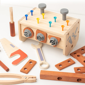 Jouer <span class=keywords><strong>maison</strong></span> vis pour hommes <span class=keywords><strong>jouet</strong></span> pour enfants écrou démontage boîte à outils garçon en bois Simulation outil jeu cadeau - Product Image 2