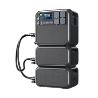 Station d'alimentation portable 700W avec éclairage LED, onde sinusoïdale pure, contrôleur MPPT 1200W LiFePO4, source d'alimentation pour voiture - pour stockage d'énergie et alimentation robuste