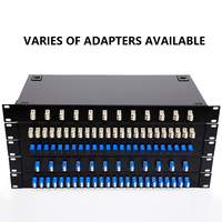 Panel Patch Fiber Optik 24 Port 1U LC Duplex SM Single Mode Fiber ODF 19 Inch Rack Mount Optical Termination Box untuk Jaringan