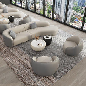 Sofa Ruang Tamu Berkualitas Tinggi Set Sofa Kulit Mewah Perabot Ruang Tamu - Product Image 5