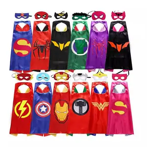 बच्चों के लिए सुपरहीरो केप सेट सुपरहीरो डबल साइड केप और मास्क बच्चों के लिए सुपरहीरो हैलोवीन खिलौना उपहार