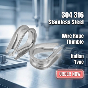 HIDEA Embout de câble de type italien 2 à 36 mm en acier inoxydable pour équipements de câble de treuil d'amarrage maritime et offshore, protection d'œil de câble - Product Image 3