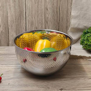 Cesta <span class=keywords><strong>de</strong></span> drenaje <span class=keywords><strong>de</strong></span> acero inoxidable Colador Fruta Arroz Vegetal Cesta <span class=keywords><strong>de</strong></span> lavado Colador <span class=keywords><strong>Escurridor</strong></span> - Product Image 4
