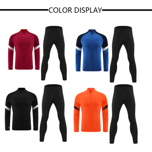 Maglia da Calcio a Mezza Zip a Maniche Lunghe per Allenamento, Corsa e Sport all'Aperto, Abbigliamento Casual Autunno-Inverno - Product Image 1