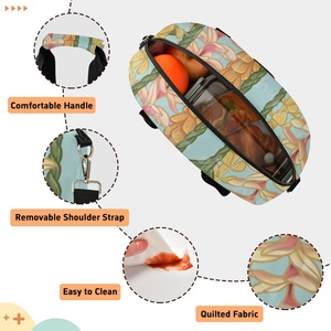 Hawaiian Puakenikeni <b>Lei</b> Design Insulated Lunch Bag with Adjustable Strap Custom Cooler Tote Bags for Work School Picnic Travel - Product Image 4