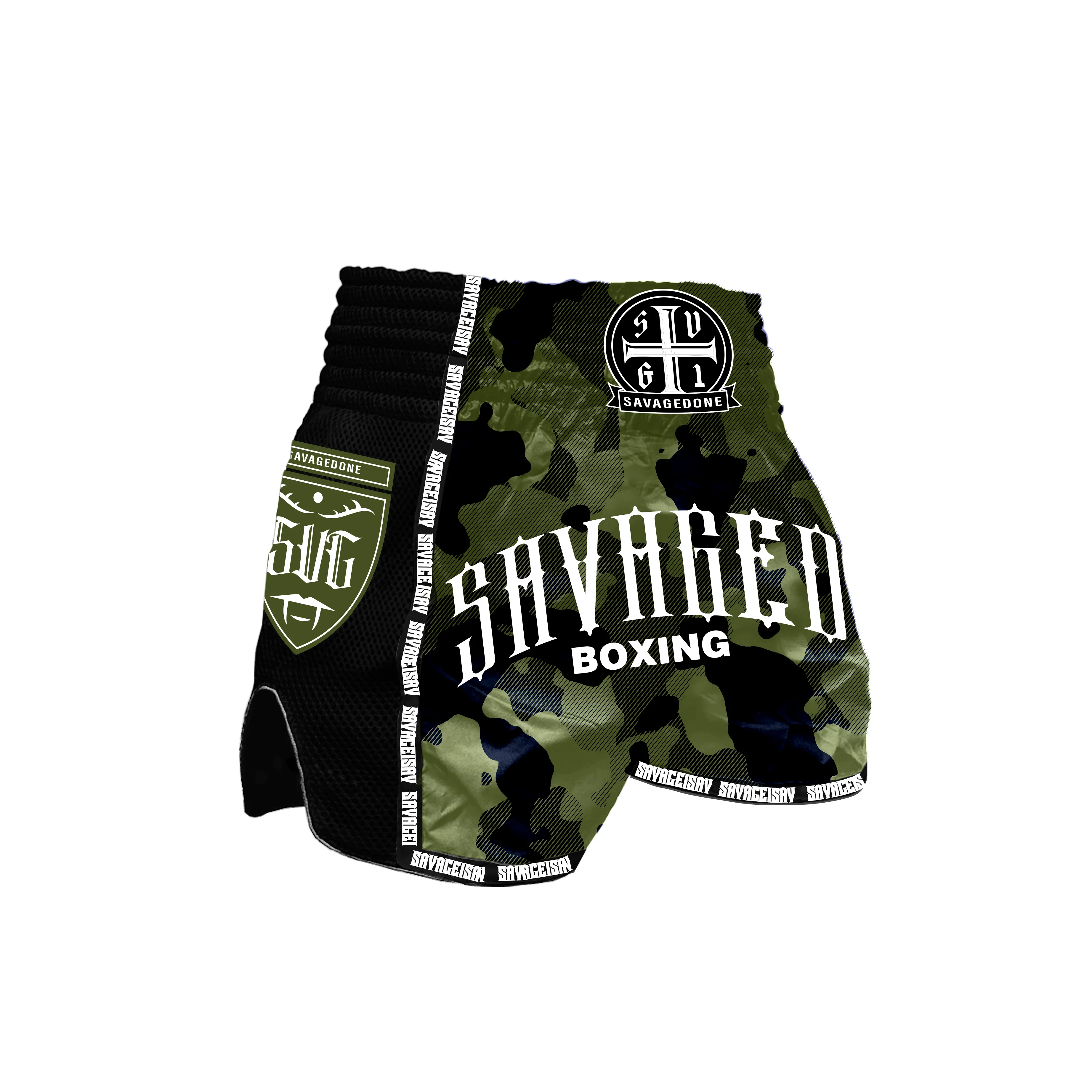 Short de combat muay thai short camo court muay thai bbj kick boxing