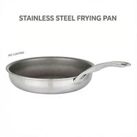 Poêle à frire antiadhésive 3 plis, compatible induction, 10 pouces, intérieur en acier inoxydable et titane, capacité 10,5 quarts, pour tous types de plaques de cuisson et fours