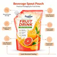 Pochettes souples personnalisées imprimées, de qualité alimentaire, anti-fuite, portables, avec bouchon, pour jus, boissons, lait et liquides