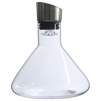 Décanteur à vin en verre conique en gros avec couvercle aérateur, design montagne volcanique, décanteur aérateur à vin disponible en plusieurs couleurs