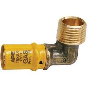 Accesorio de prensa macho curvo para Gas Acero inoxidable Latón Plástico Tamaño 20X1/2 Rosca BSPP BSPT Técnica de forja para agua - Product Image 1