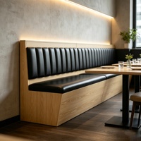 Meubles de salle à manger, tables et chaises pour restaurant, banquette facile à nettoyer pour restaurant de thé à la hongkongaise, structure solide
