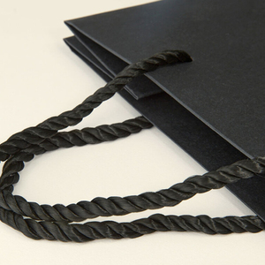 Tùy Chỉnh In Logo Thương Hiệu Sang Trọng Màu Đen Giấy Trang Sức Mỹ Phẩm Giày Quần Áo Bao Bì Túi Quà Tặng Mua Sắm Túi Giấy Với Xử Lý - Product Image 3