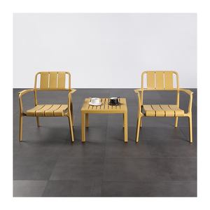 <span class=keywords><strong>Sillas</strong></span> de jardín coloridas de plástico PP: Juego de muebles de café para exteriores duraderos, <span class=keywords><strong>sillas</strong></span> de <span class=keywords><strong>terraza</strong></span> apilables para uso comercial - Product Image 2