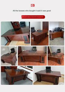 Juego de Muebles de Oficina de Lujo en Forma de L, Escritorio Clásico para Computadora, Escritorio Ejecutivo en Venta - Product Image 6