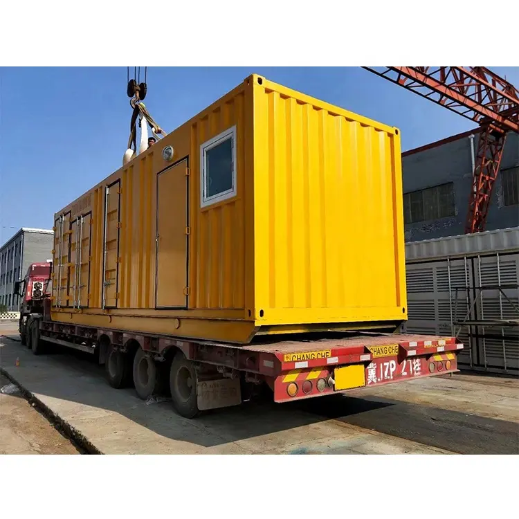 Kosten günstiges gelbes Versand container büro temporäres Haus 15 m2