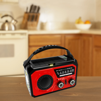 Radio Darurat Internet Senter LED untuk Berkemah 16000mAh Tenaga Surya Engkol Tangan AM/FM/WB Fungsi SOS Radio Cuaca Portabel