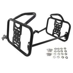 Waximoto Fit pour Moto Guzzi V <span class=keywords><strong>85</strong></span> <span class=keywords><strong>TT</strong></span> <span class=keywords><strong>Travel</strong></span> 2019-2023 Aftermarket Steel Side Saddlebag Bagages Cargo Case Rack Holder Bracket Bracket - Product Image 1