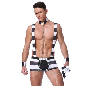 New Arrival Sexy Adults <strong>Uniforms</strong> Cosplay <strong>Prisoner</strong> Costume for Men - Product Image 1