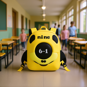Led Children's <b>Backpack</b> Abs Oxford Fabric Cartoon Design Fashion Student Daypack Unisex Arcuate Shoulder Strap Zipper Closure - Product Image 2