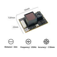 Modul Pengukur Jarak Laser SDAM 22m dengan Kecepatan Bingkai Tinggi Mode 200Hz Pelacakan Dinamis Sensor Jarak Lengan Robot