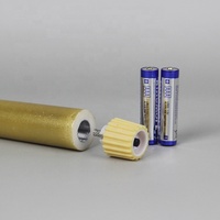 Wohnkultur Gold Echt wachs Flackern Batterie betriebene LED-Konus kerze mit Timer