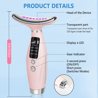 Appareil de massage chauffant pour le visage et le cou à micro-courant, pour une utilisation à domicile ou en salon