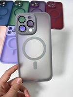 Coque arrière antichoc pour iPhone 16 Pro Max, couverture rigide magnétique transparente mate en acrylique givré pour iPhone 15 14 13 12 11