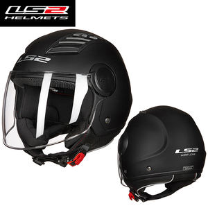 Medio <span class=keywords><strong>Casco</strong></span> Unisex <span class=keywords><strong>LS2</strong></span> OF562 Talla XL con Visera Equipo de Seguridad Protector para Motocicletas y Bicicletas Eléctricas Material ABS - Product Image 1
