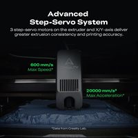K2 Combo 3D Yazıcı için Siyah Metal Baskı CFS Akıllı Otomatik Tesviye Kamerası Maksimum 600mm/s Hız Laboratuvarları Çekirdek Nozul Uyumlu