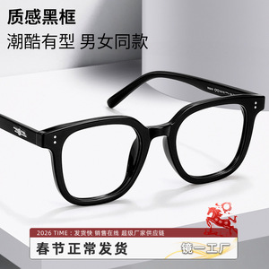 Monture de lunettes ronde Danyang 8019 unisexe en TR90 avec verres anti-lumière bleue en plastique, pont moyen, lunettes optiques - Product Image 3