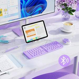 Teclado ultra Compacto Plegable Foldable Folding Wireless Portable Bluetooth Keyboard With <b>Stand</b> Holder for Travel - Product Image 4